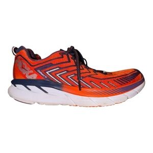 Hoka One One Women's Vibrant Orange and Navy Athletic Shoes
